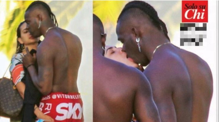 Mario Balotelli in spiaggia a Marbella