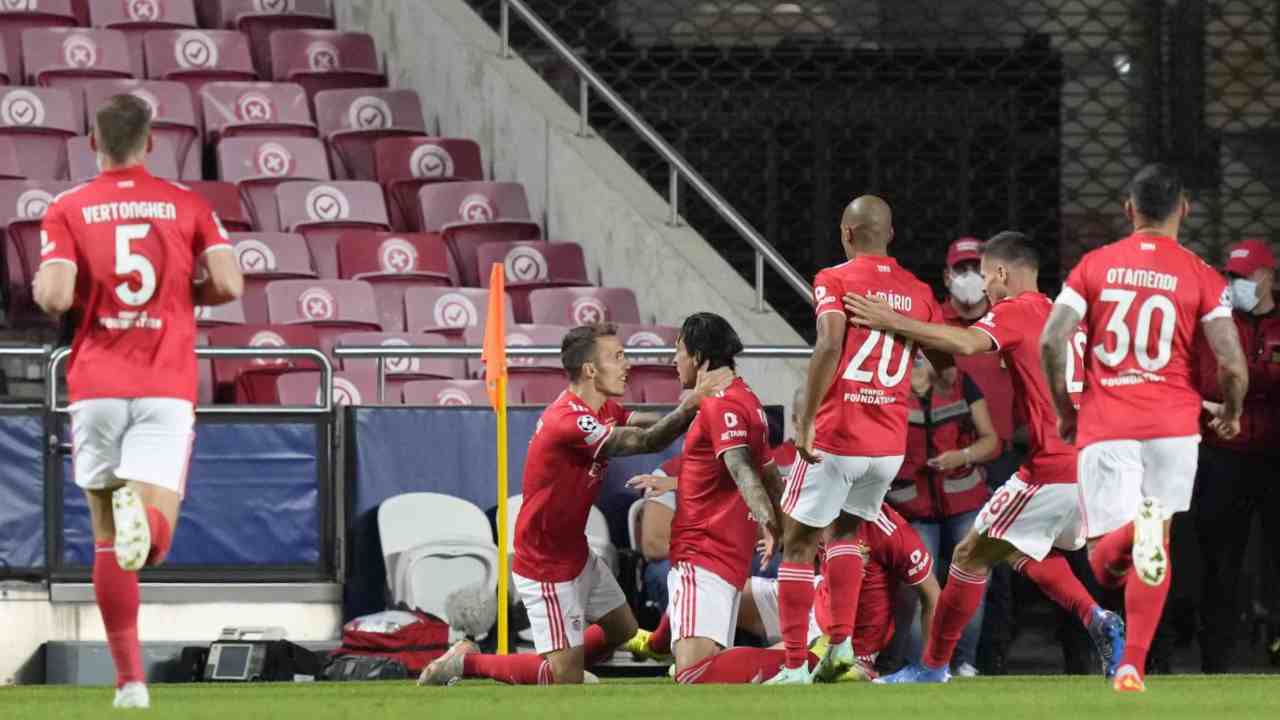 Benfica esulta - foto LaPresse