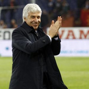 Gasperini applaude - foto LaPresse