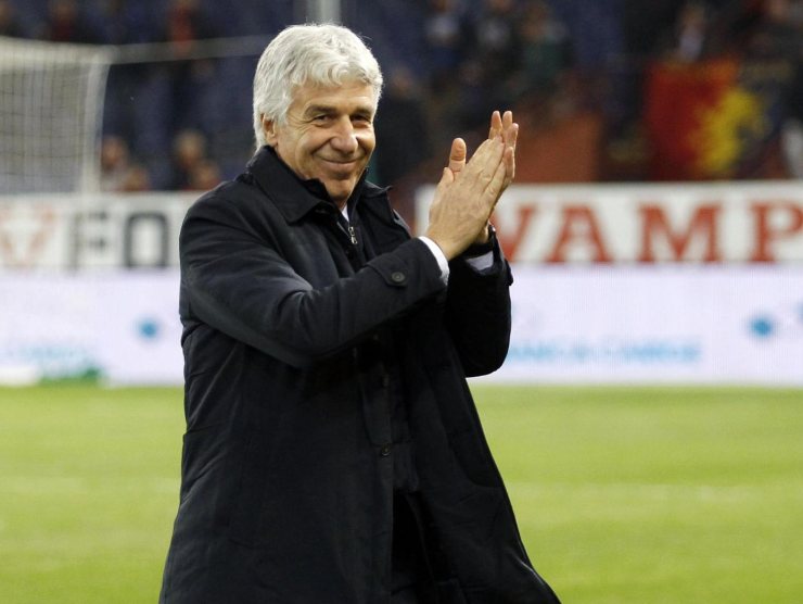 Gasperini applaude - foto LaPresse