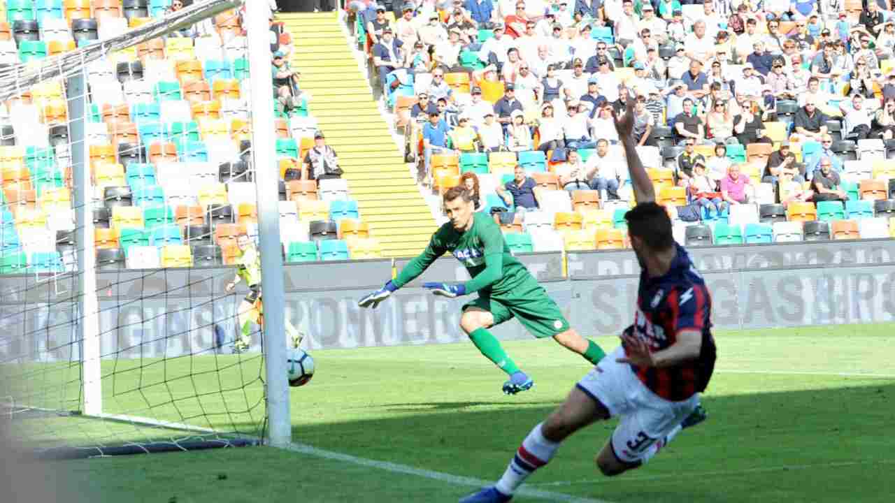Gol Crotone a Udine - foto LaPresse
