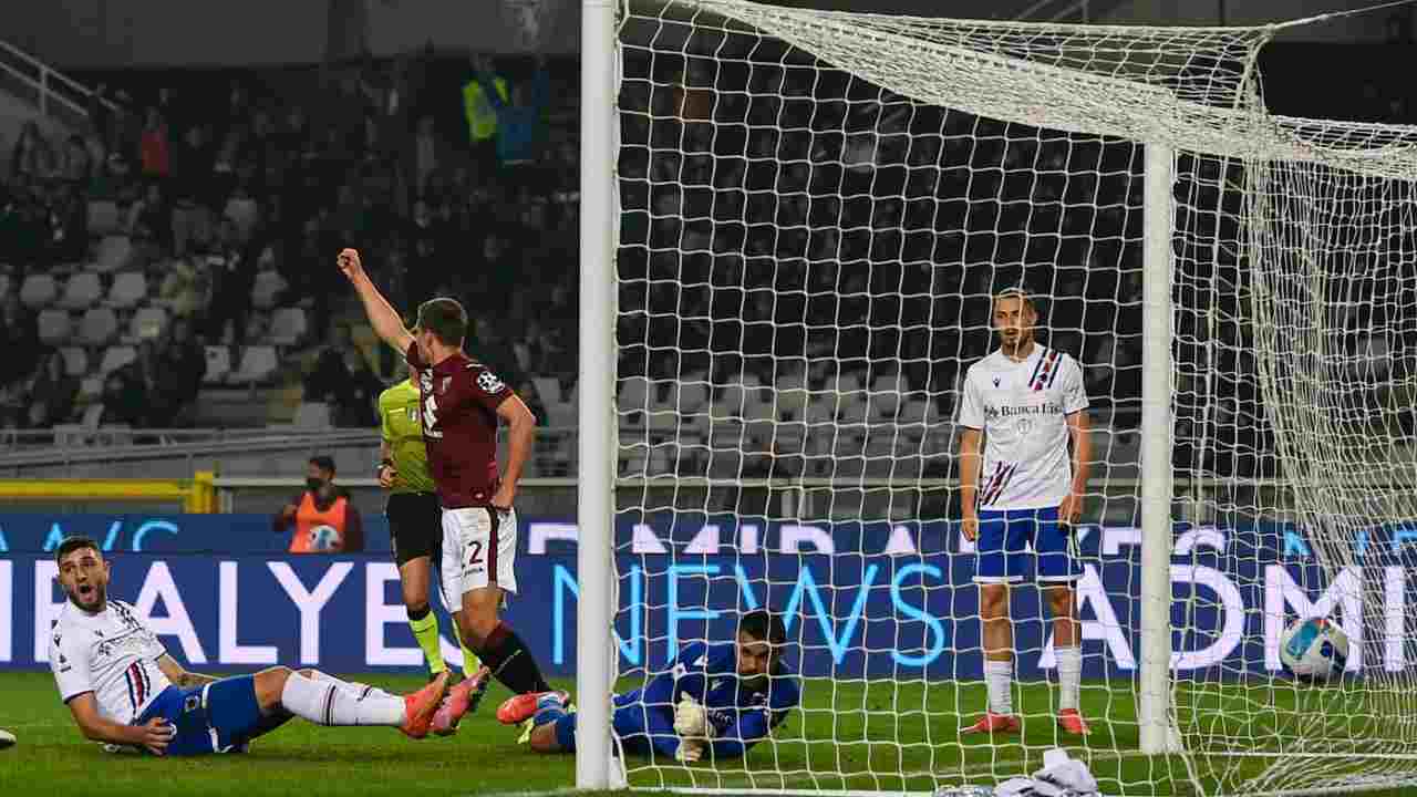 gol Torino Samp - foto LaPresse