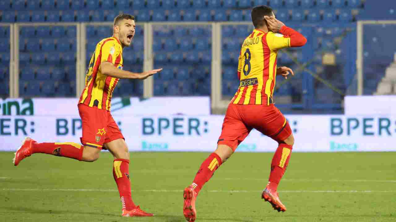 Lecce dopo gol - foto LaPresse