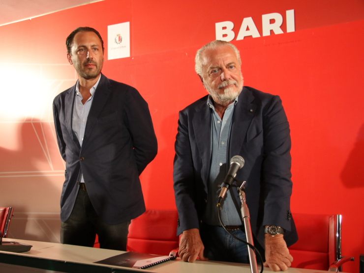 De Laurentiis a Bari - foto LaPresse