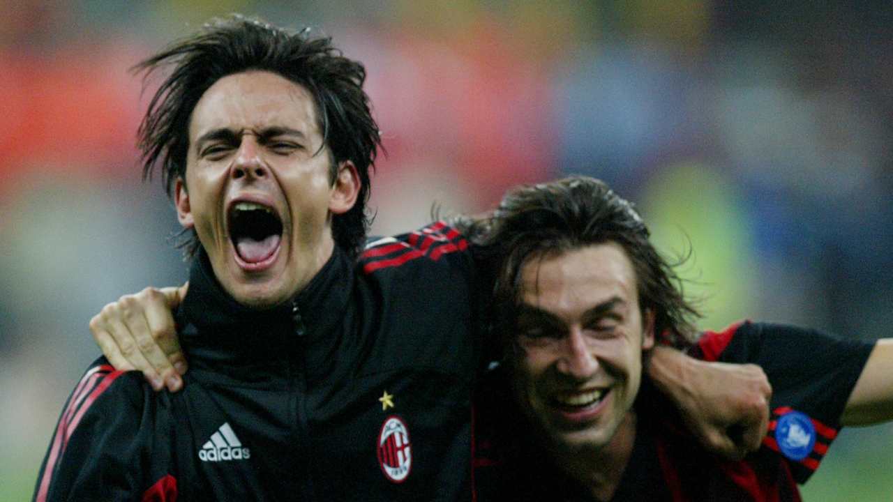 Inzaghi e Pirlo - foto LaPresse