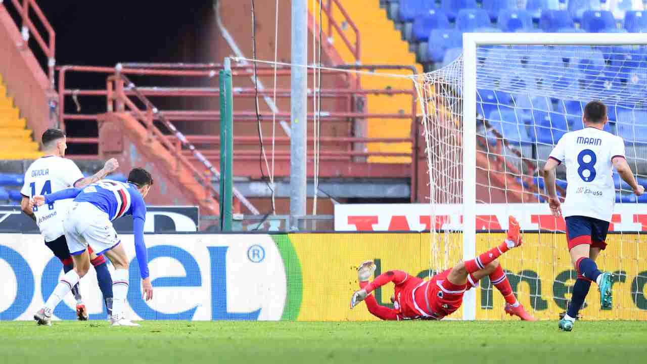 Deiola gol - foto LaPresse