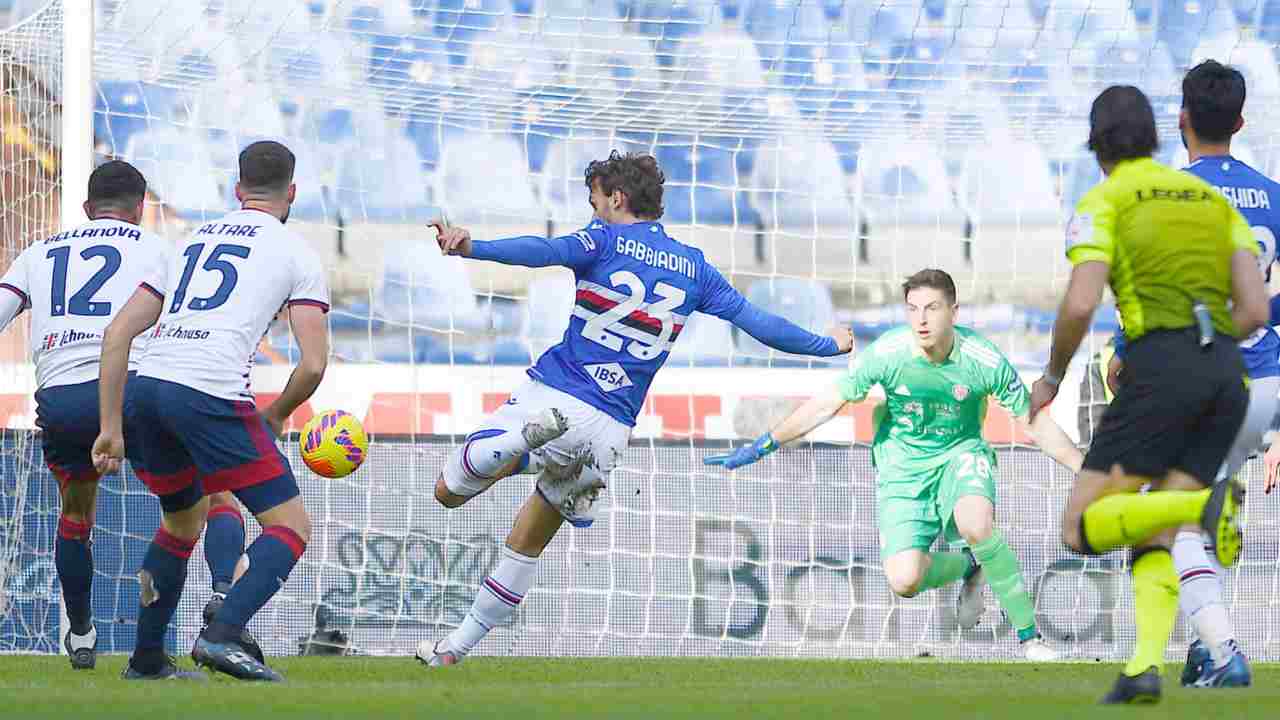 Gol Gabbiadini - foto LaPresse