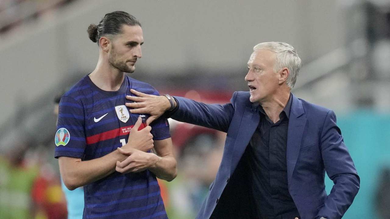 Adrien Rabiot e Didier Deschamps