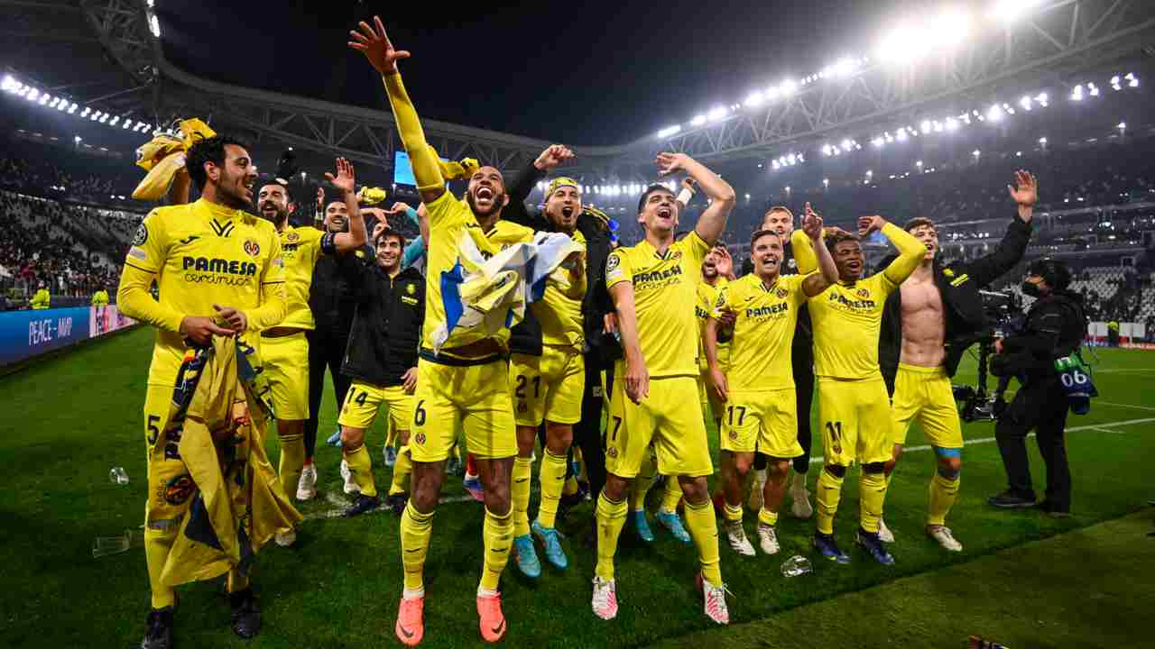 Esultanza Villarreal Champions