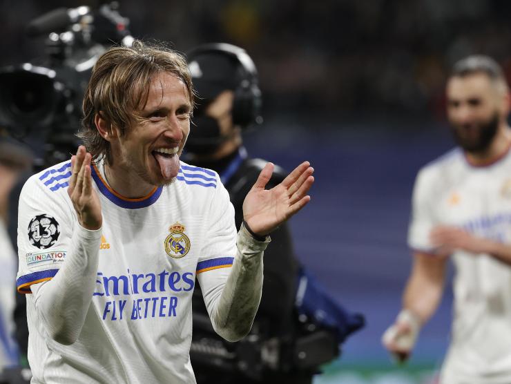 Modric esulta