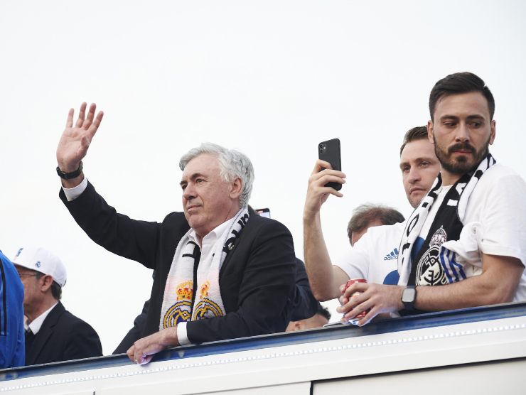 Ancelotti esulta per la Liga