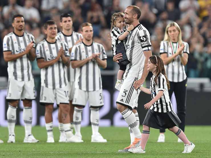 Chiellini con i figli