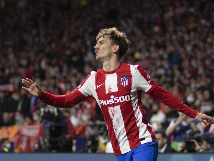 Griezmann smorfia Atletico