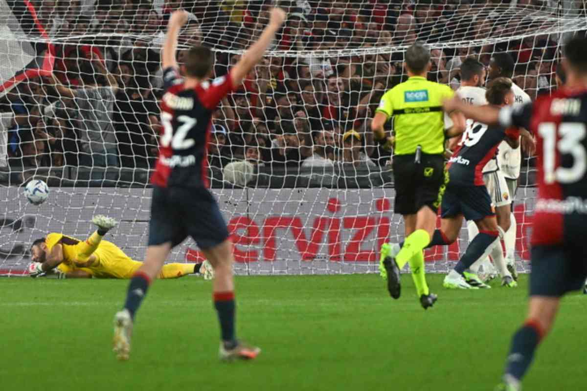 Genoa-Roma il gol di Retegui (Ansa) Scommesse.online