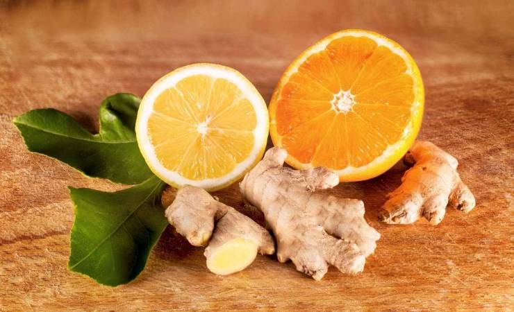 zenzero, limone ed arancia