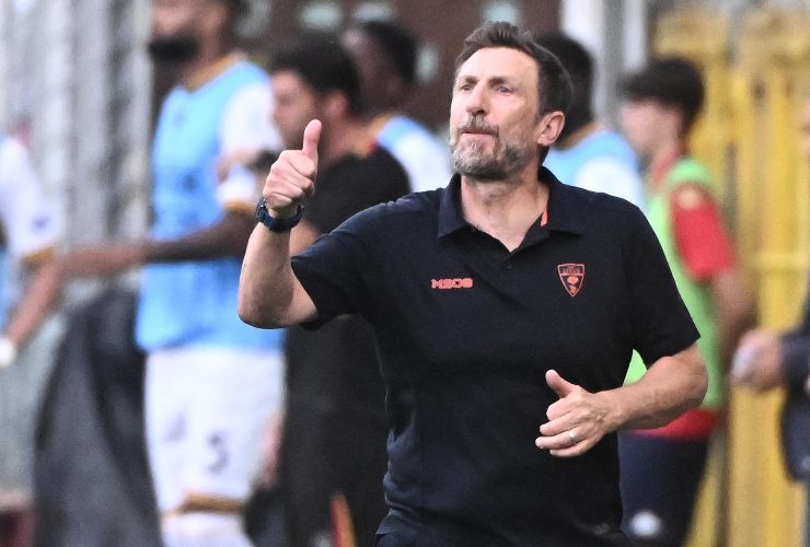 di francesco in panchina col lecce