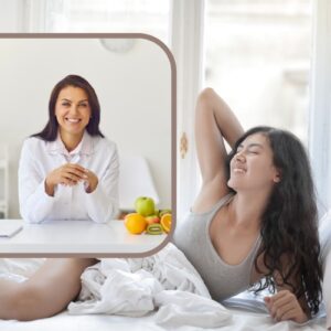 Donna che si sveglia, nutrizionista