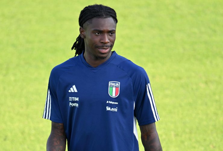 kean durante l'allenamento con l'italia